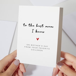 de vos enfants préférés pour la fête des mères | Carte d'anniversaire pour maman | Cadeau d'anniversaire pour maman | Je t'aime maman | Cadeau d'anniversaire pour maman (C97)