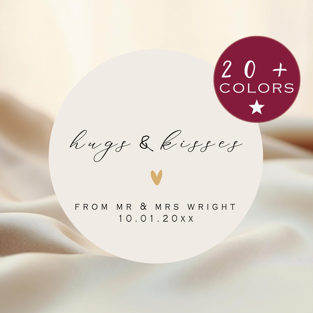 Buy 324 Hugs And Kisses From The New Mr. & Mrs. Hershey Kiss Wedding Stickers Chocolate Drops Labels Stickers For Weddings Bridal Shower Engagement