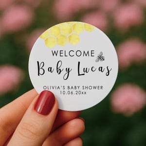 Honey Jar Favor Stickers | Parents To Bee Honey Jar Favors | Bee Party Favors | Honey Bee Baby Shower Stickers | Honey Pot Favor (B299)