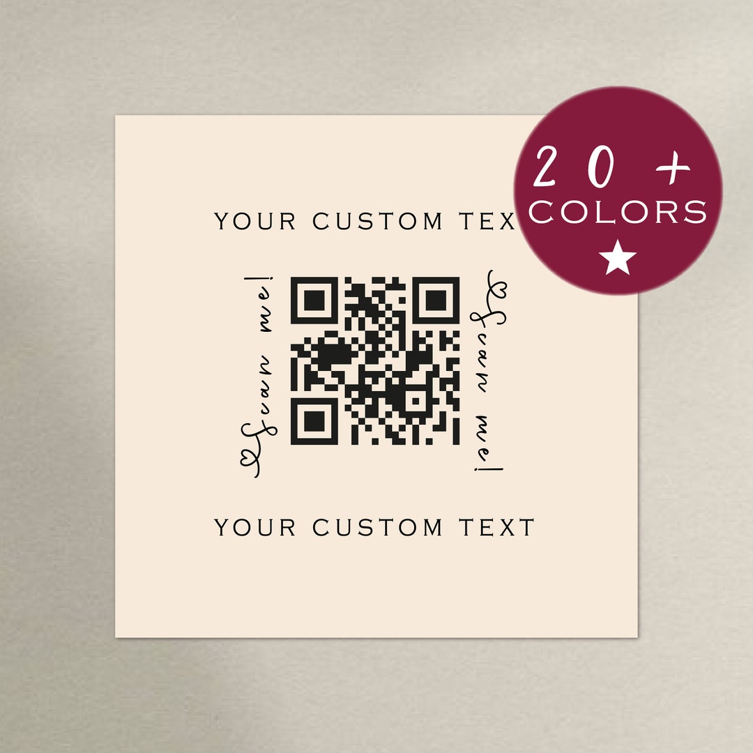 Custom QR Code Sticker Custom Text Stickers Business Stickers Logo