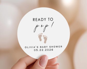 Etiquetas personalizadas listas para usar / Pegatinas para baby shower (B173)
