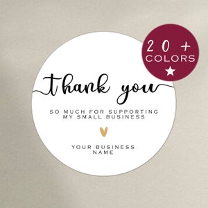 Small Business Stickers | Thank You Sticker Custom | Kraft Thank You Stickers | Thank You Sticker Bulk | Small Business Branding (Nora-m)