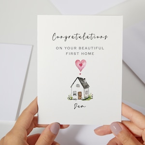 Felicitaciones por su nueva tarjeta de hogar / Tarjeta de primer hogar personalizada / Felicitaciones de nuevo hogar, Tarjeta de primer hogar juntos / Regalo de nuevo hogar (C127)