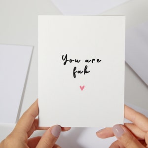 Du bist fabelhaft Karte | Danke Karte Minimalistisch | Karte für Freund | Danke Geschenk für Papa oder Freund | Kalligraphie erstaunliche Person (C80)