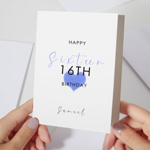 Gepersonaliseerde verjaardagskaart | Jongen verjaardagskaart | Verjaardag van vriend | Aangepaste verjaardagscadeau | Kleinzoon verjaardag | Tienercadeaus voor hem (C70)
