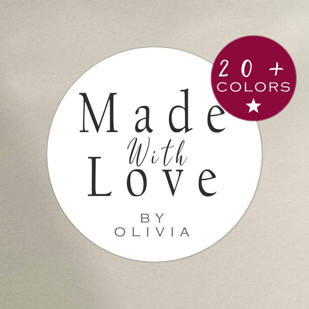 500 Etichette Rotonde Autoadesive 'Handmade With Love' - Carta Kraft Per DIY, Regali, Decorazioni - Foto 5