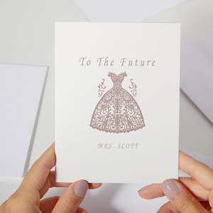 To The Future Mrs Card | Bridal Shower Card | Bride To Be Card | Beautiful Bride Card | Personalized Wedding Card For Her Watercolor (C217)