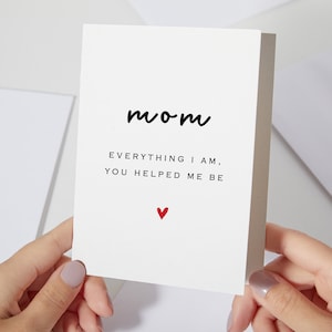 Vous m'aidez à être maman | Carte d'anniversaire pour maman | Cadeau d'anniversaire pour maman | Je t'aime maman | Cadeau d'anniversaire pour maman, fête des mères (C95)