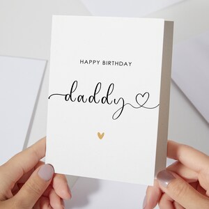 Joyeux anniversaire papa | carte d'anniversaire de papa | Adorable carte d'anniversaire pour père | Carte d'anniversaire de ma fille | Minimaliste (C09)