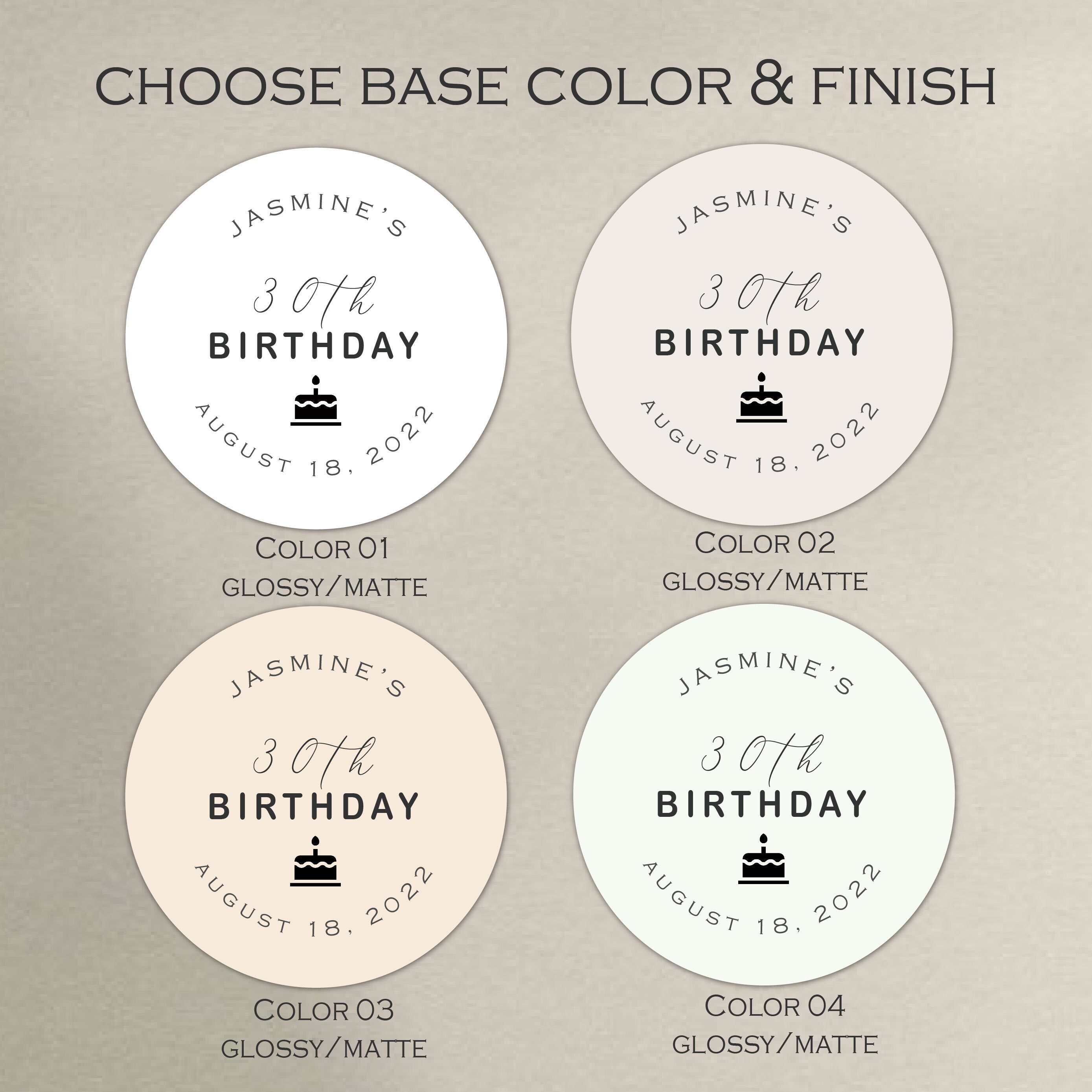 Custom Birthday Labels | Personalized Birthday Stickers | Birthday ...