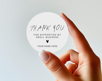 Adesivi di ringraziamento / Adesivi aziendali personalizzati / Sigilli per etichette all'ingrosso / Branding per piccole imprese / Adesivi, etichette, cartellini personalizzati (B330)