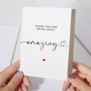 Merci d'avoir été carte de vœux | carte de remerciement simple | Carte de soutien pour un ami, une soeur, une maman, un papa, un meilleur ami | Minimaliste (C44)