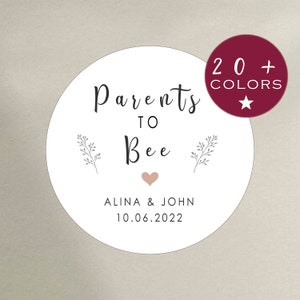 Honey Jar Favor Stickers | Parents To Bee Honey Jar Favors | Bee Party Favors | Honey Bee Baby Shower Stickers | Honey Pot Favor (B289)