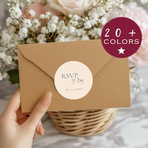 Pegatinas RSVP personalizadas / Etiquetas para invitaciones de boda / Pegatinas de boda con corazón de garabato / Sellos para sobres / Pegatinas minimalistas para recuerdos de boda (B534)