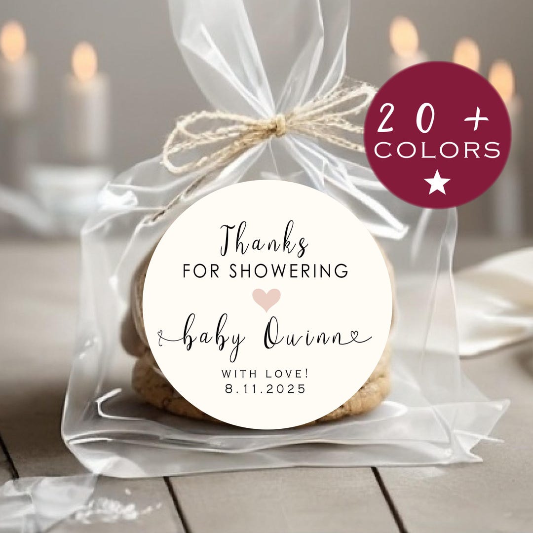 Personalized Baby Shower Favor Stickers | Thank You Labels (B320) - Etsy