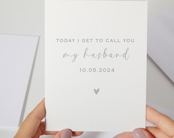 Wedding Day Card | Today I Get To Call You My Husband | Card for Groom | See you at the Altar Card | Groom Wedding Card Personalized (C143)