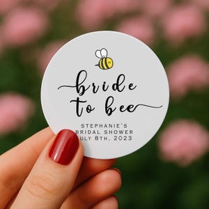 Bride To Bee Stickers | Bridal Shower Favor Labels | Honey Favor Labels | Bridal Shower Favour Stickers | Custom Wedding Labels (B186)