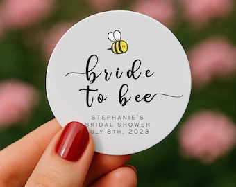 Bride To Bee Stickers | Bridal Shower Favor Labels | Honey Favor Labels | Bridal Shower Favour Stickers | Custom Wedding Labels (B186)