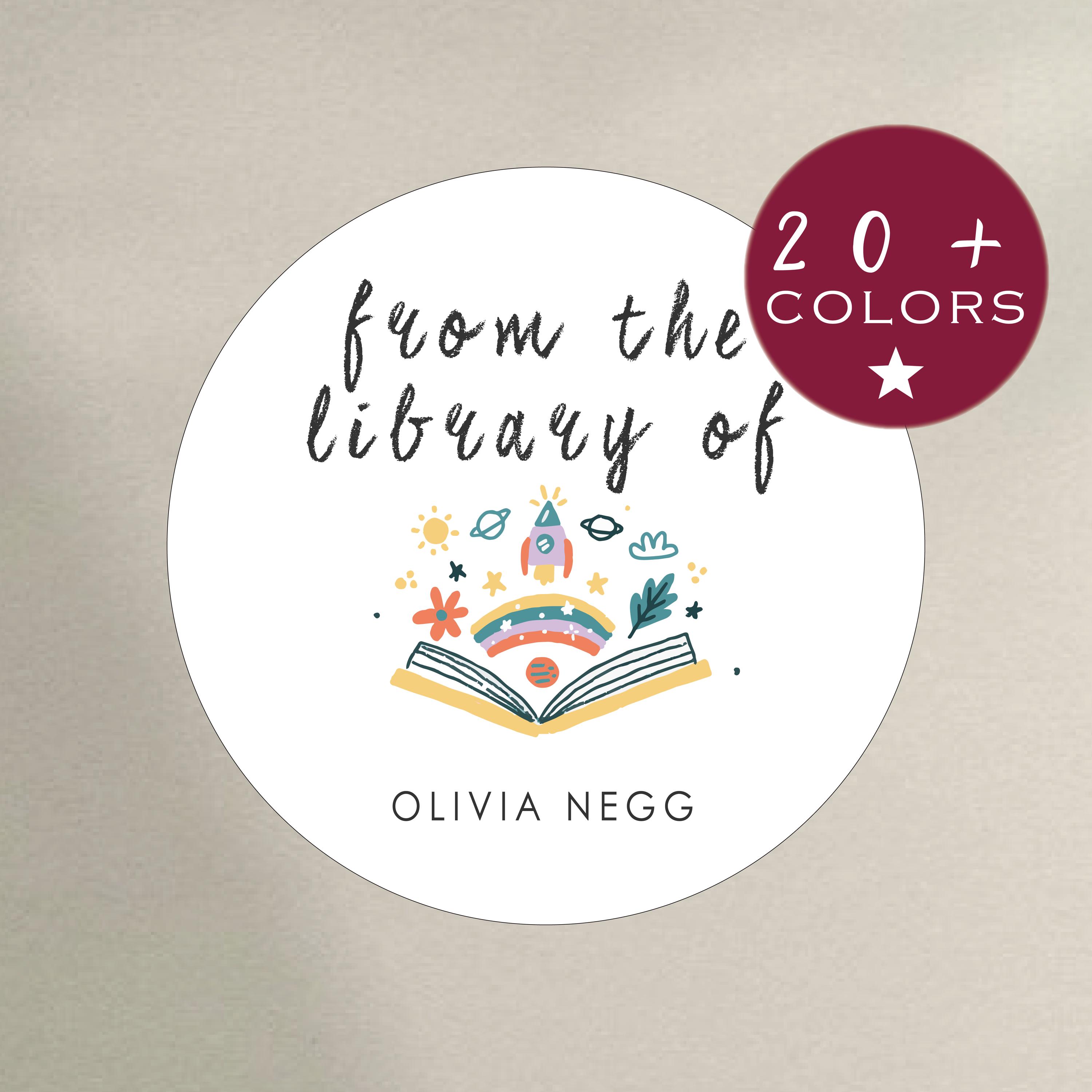 Label Sticker Book Sign Children's Book Labels | From the Library of Stickers | Ex Libris Book ...