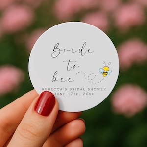 Bride To Bee Stickers | Personalized Bridal shower favors | Honey Favor Labels | Bridal shower favor tag | Thank You Favor Labels (B185)