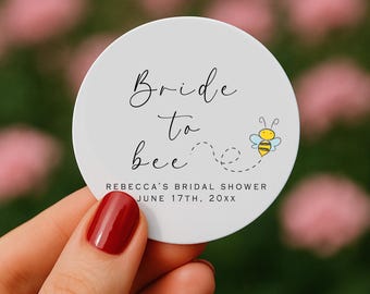 Bride To Bee Stickers | Personalized Bridal shower favors | Honey Favor Labels | Bridal shower favor tag | Thank You Favor Labels (B185)