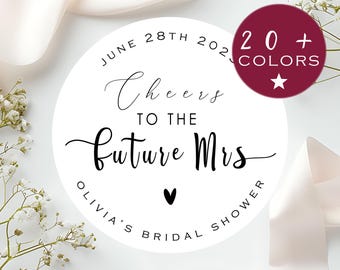 Personalized Bridal Shower Stickers | Favor Labels, Future Mrs. (B324)