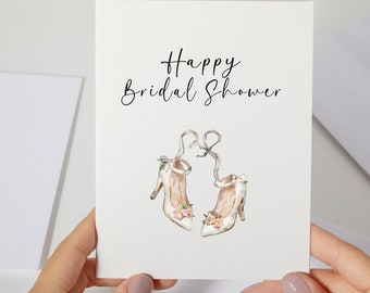 Carte nuptiale heureuse de douche de Zazzle.be Liste d'envies Vous avez des idées ? Carte de voeux nuptiale de talons hauts de Zazzle.be Liste d'envies Vous avez des idées ? Future mariée | Belle mariée | Aquarelle de mariage personnalisée (C112)