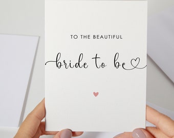 à la belle future mariée carte de vœux | Carte nuptiale de douche | Future mariée carte de vœux | Belle carte de la jeune mariée | Carte de mariage personnalisée pour elle (C104)