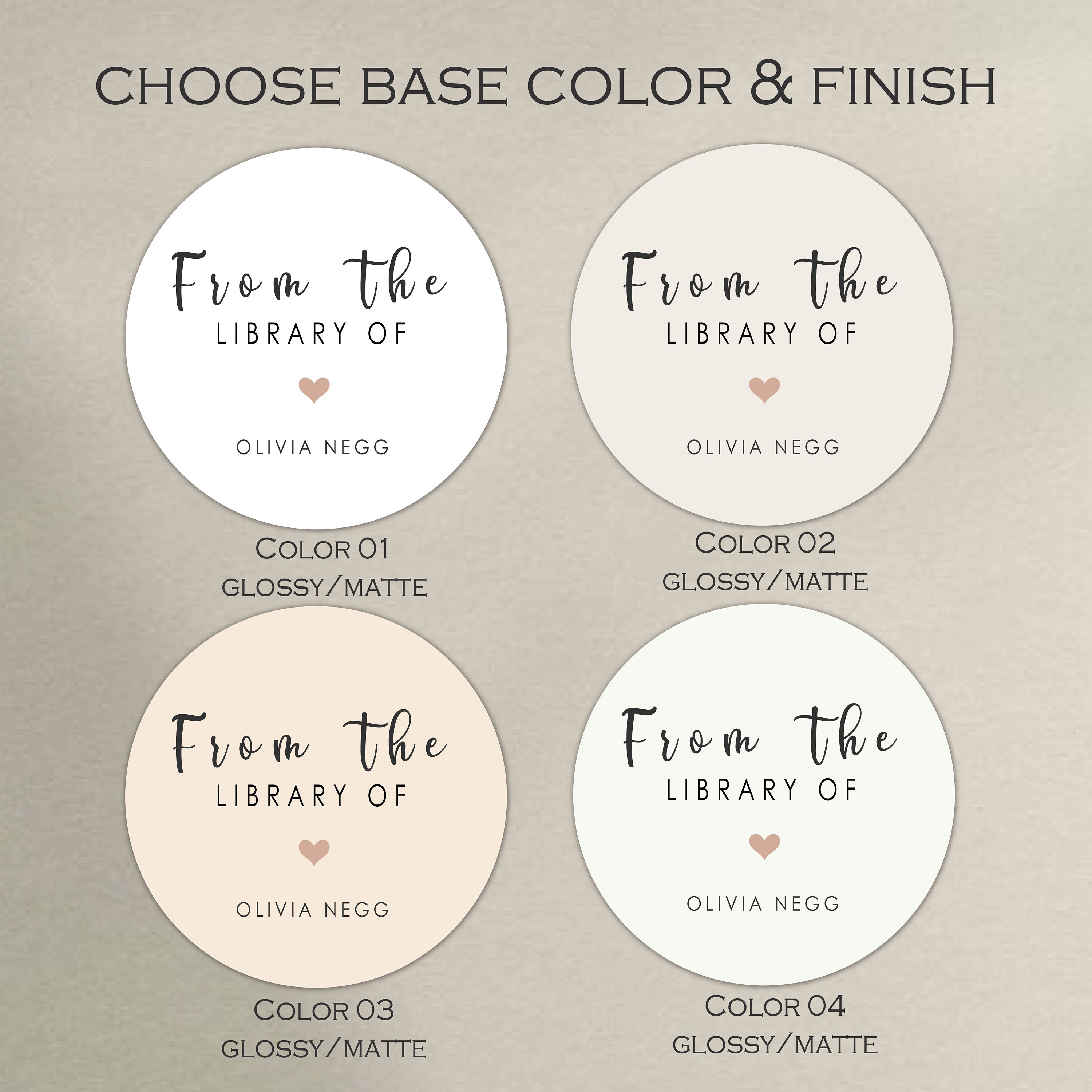 From Library Stickers | Custom Book Labels | Ex Libris Name | Modern ...