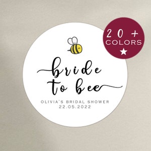 Bride To Bee Stickers | Personalized Bridal shower favors | Honey Favor Labels | Bridal shower favor tag | Thank You Favor Labels (B186)