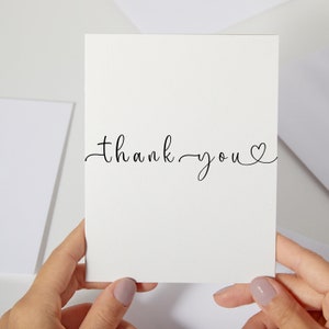 carte de remerciements minimaliste | Merci pour tout | carte pour les amis | Cadeau de remerciement pour papa ou petit ami | Carte de calligraphie (C58)