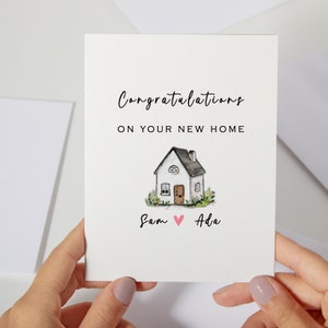 Félicitations pour votre nouvelle carte d'accueil | carte personnalisée First Home | Félicitations pour votre nouvelle maison, carte Première maison ensemble | Cadeau pour une nouvelle maison (C125)