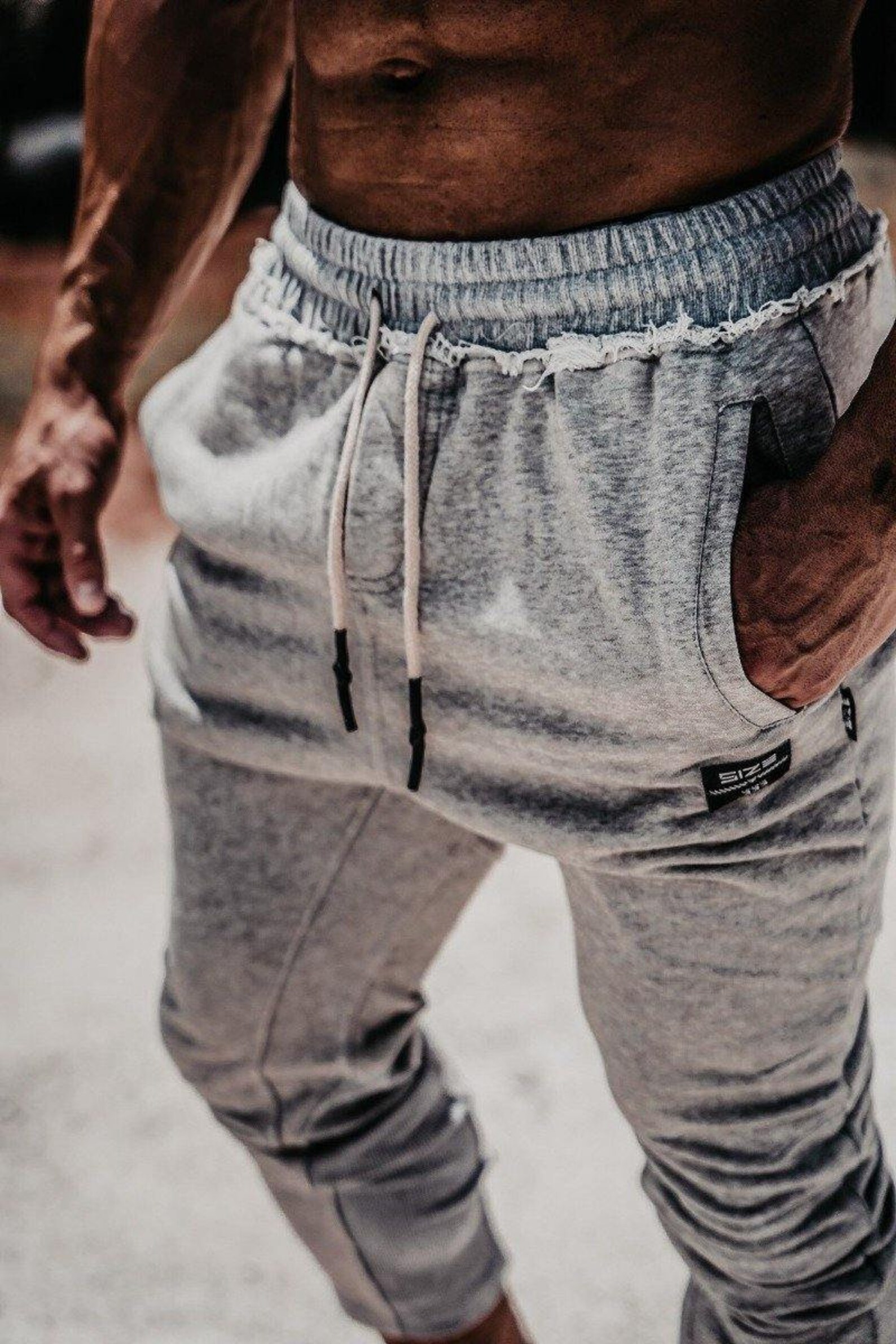 grey marl oversized 90s joggers