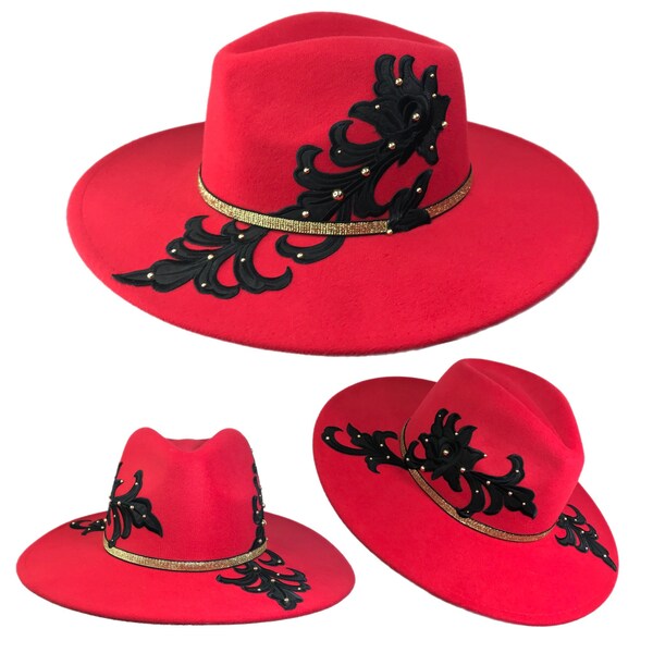 Black Fedora Hat Etsy