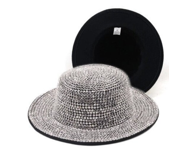 SPARKLE Silver Rhinestone Boater Round 