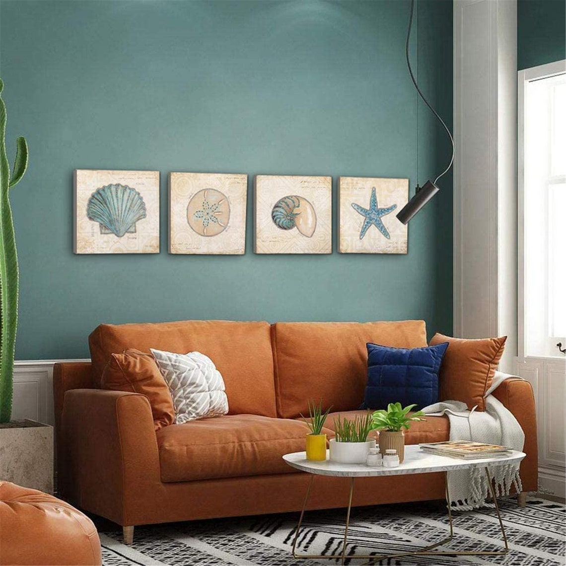 Wooden Wall Art Beach Theme Seashell Wall Decor Shells and Etsy