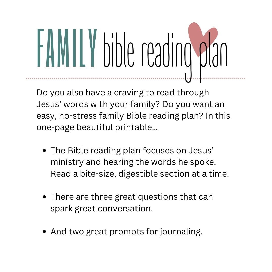 Family Bible Study Plans