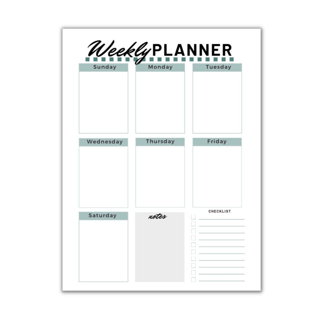 Weekly Calendar Printable for Busy Families - Etsy