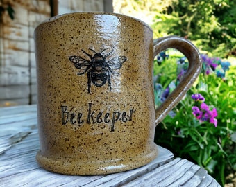 Beekeeper Cozy Bee Pottery Mug