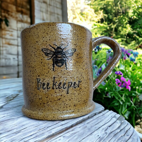 Beekeeper Cozy Bee Pottery Mug