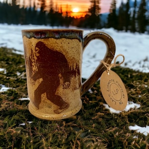 Sasquatch Wandering Handmade Pottery Mug