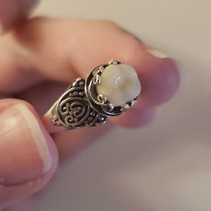 Molar on beautiful Thai silver band. Gem cavity available! Great for up to size 13/14!