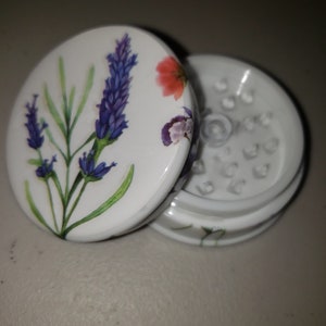 Floral detailed grinder. Medicine grinder. Potpourri grinder.