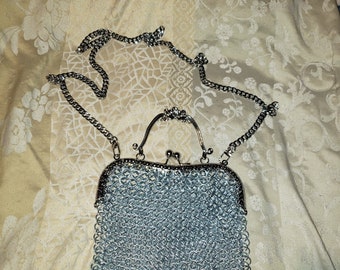 Chainmaille purse 8.5inx8.5in with chain strap MTO