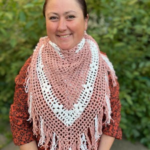 gehaakte sjaal wol - hoofddoek breien - boho gehaakte sjaal - gehaakte sjaal - handgemaakt - driehoekige sjaal - schering - baktushaak