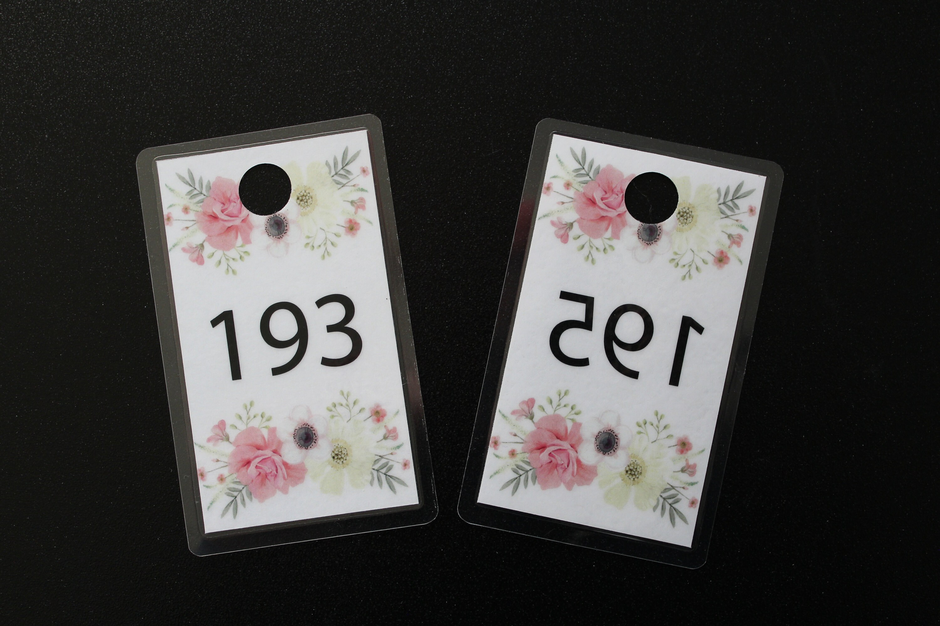 100 CUSTOM Plastic Number Tags Made to your Design for Etsy