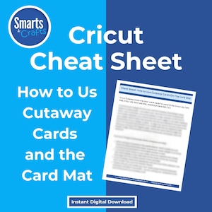 Cricut のカットアウェイカード用チートシート カードマット デジタルダウンロード Cricut Joy ガイド メーカーカッティングマシンの探索 カードメイキングのヒント Cricut Xtra