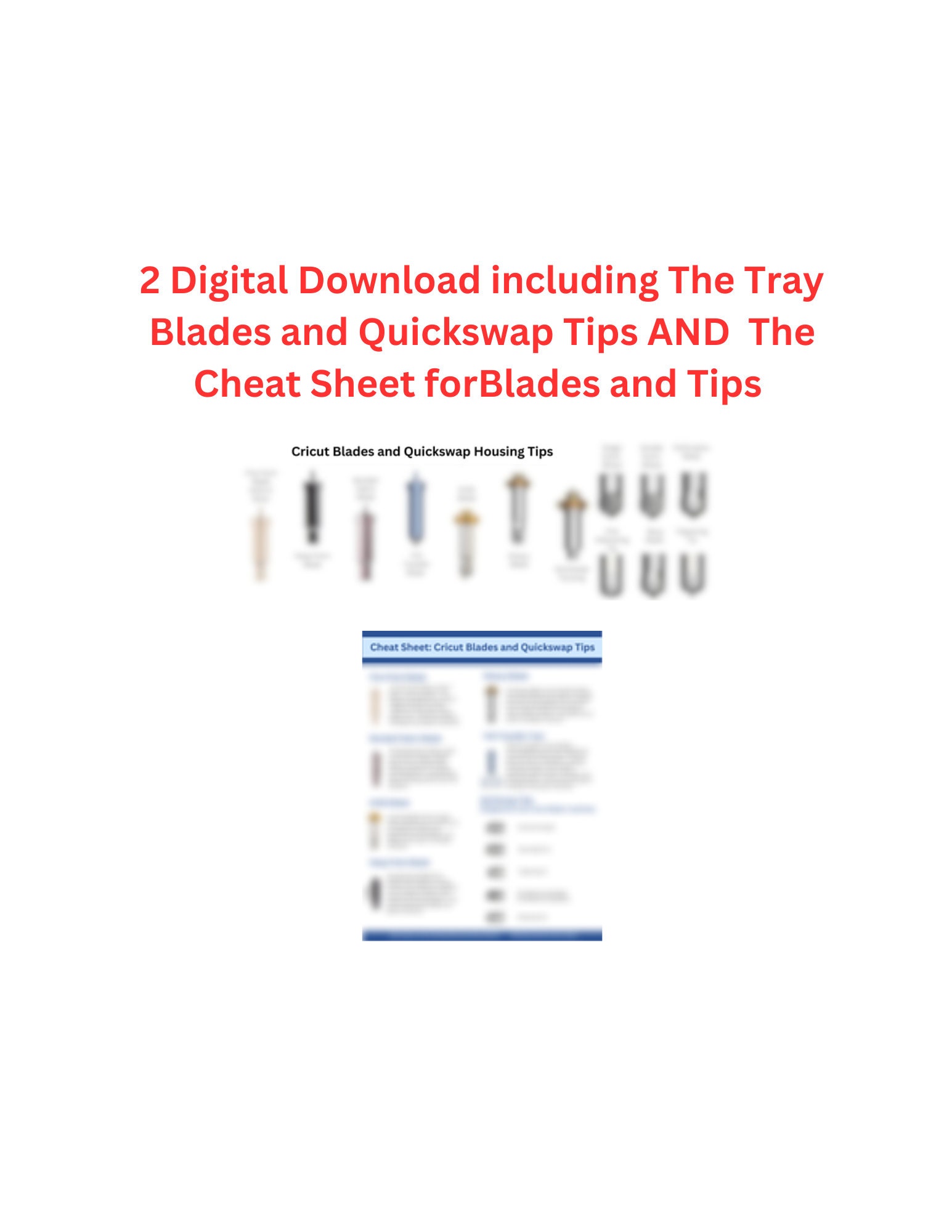 Cricut® Blade Cheat Sheet Tray Storage Decal Craft Organizer Etsy