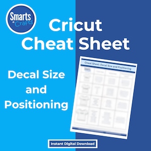 Cricut Cheat Sheet Decals Positioning Chart, Digital Download HTV Decals Guide for Shirts, Cricut Crafting Guide, Expand Your Cricut Skills