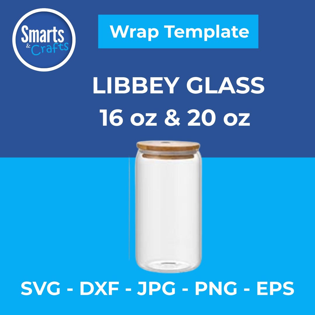 Sublimation Libbey Glass Wrap Bundle, 16oz 20oz Template Set, Can Glass ...